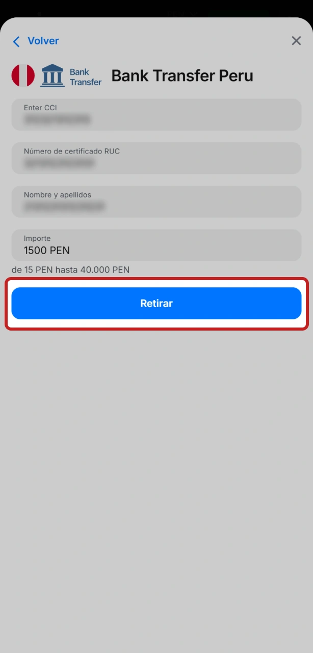 Confirma la solicitud de retiro para recibir tus ganancias de 1win rápidamente.