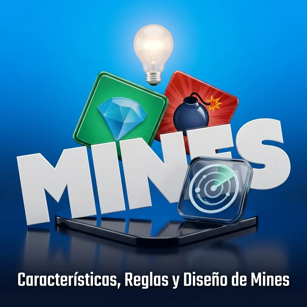Mines 1win: cuadrícula 5x5 con gemas y calaveras, interfaz oscura con destellos dorados y multiplicadores activos